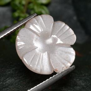 3.55克拉天然粉色月光石，花形切工，13.3×13.1毫米，半透明