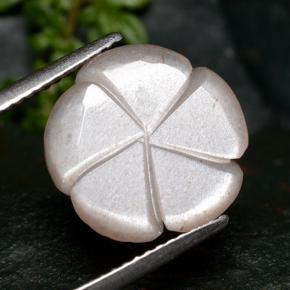 3.55克拉天然粉色月光石，花形切工，13.3×13.1毫米，半透明