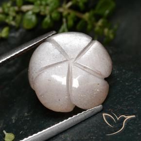 7.24克拉天然月长石，花形切割，半透明