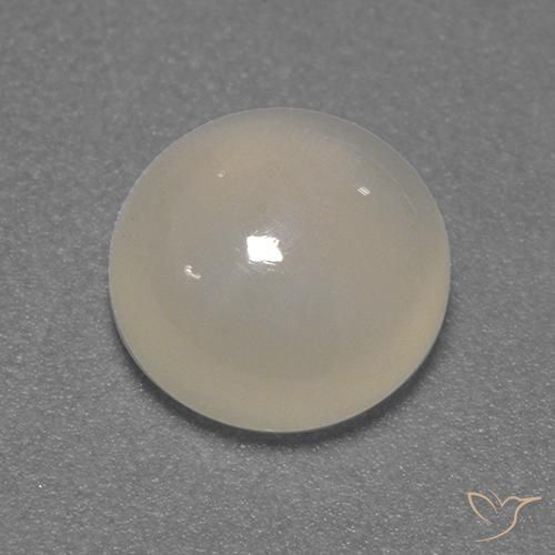 1.48ct 天然 奶油色 月长石, 圆形的, 透明
