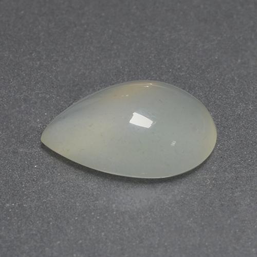 1.43克拉天然白色月光石，梨形，10×7.3毫米，透明
