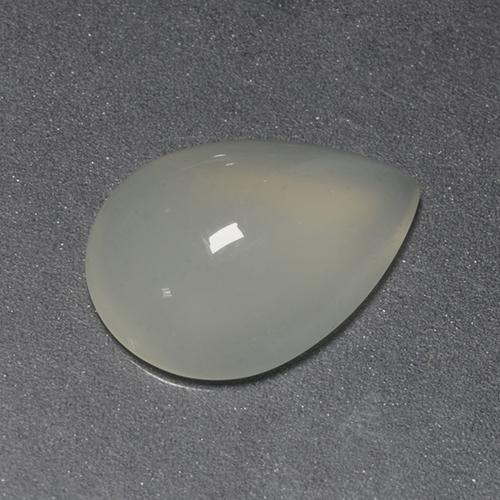 1.43克拉天然白色月光石，梨形，10×7.3毫米，透明