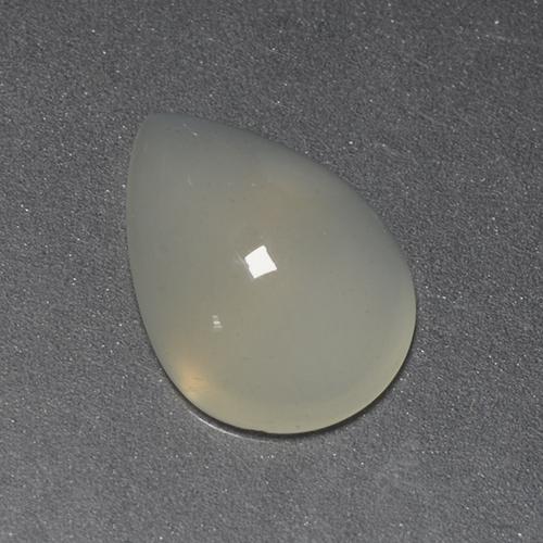 1.43克拉天然白色月光石，梨形，10×7.3毫米，透明