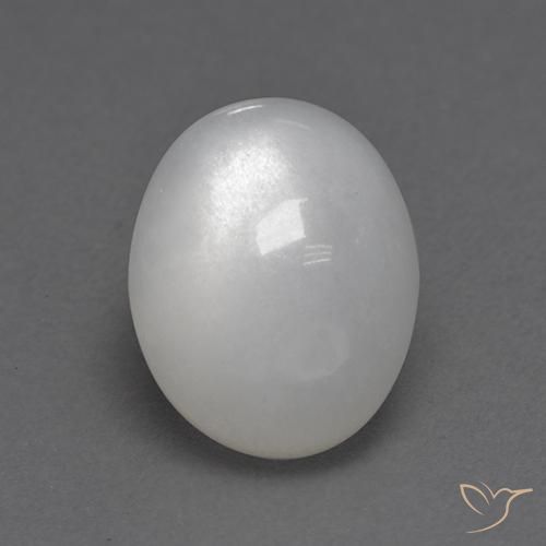 2.95ct 天然 白色 月长石, 椭圆形, 透明