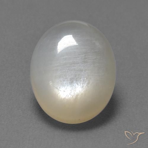 2.54ct 天然 白色 月长石, 椭圆形, 透明