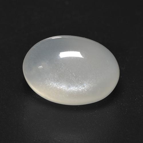 3.06克拉天然白色月光石，椭圆形切割，10.7×7.6毫米，透明