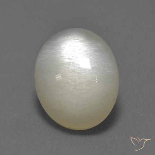 3.13ct 天然 米白色 月长石, 椭圆形, 半透明