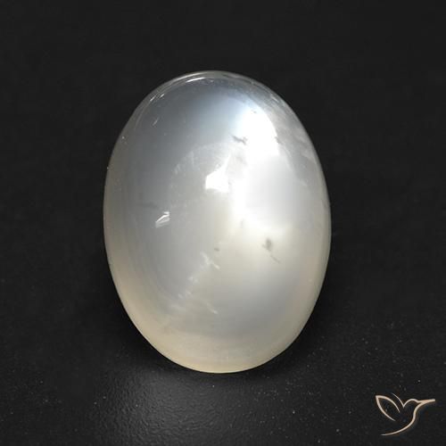 3.84ct 天然 乳白色 月长石, 椭圆形, 透明
