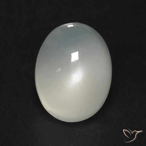 2.24ct 天然 暖白 月长石, 椭圆形, 透明
