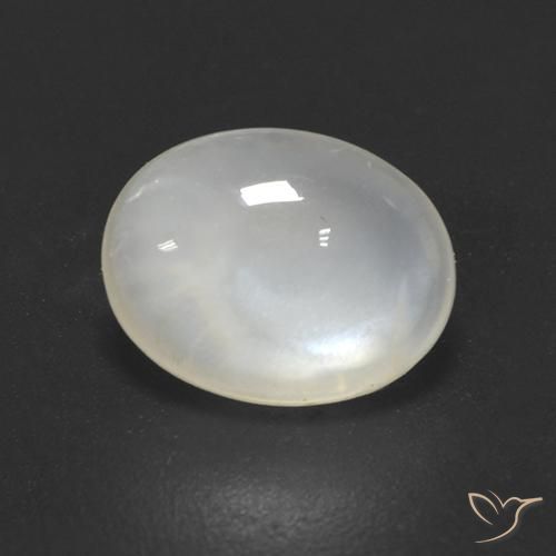 1.50ct 天然 乳白色 月长石, 椭圆形, 透明