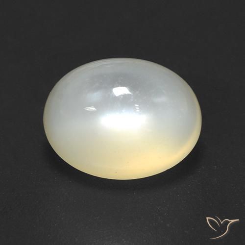 2.20ct 天然 乳白色 月长石, 椭圆形, 半透明