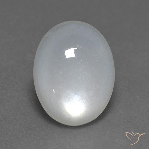 1.49ct 天然 半透明白色 月长石, 椭圆形, 透明