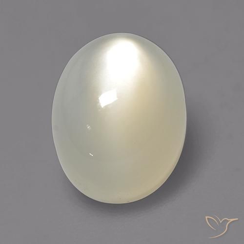 2.17ct 天然 米白色 月长石, 椭圆形, 半透明