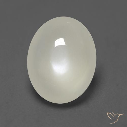 2.03ct 天然 珍珠白 月长石, 椭圆形, 透明