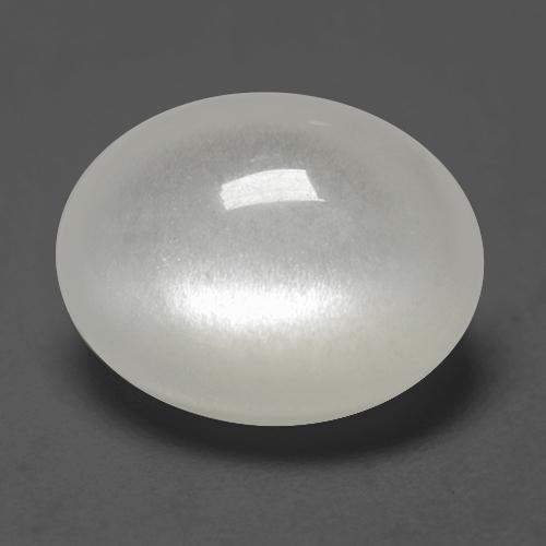 2.43克拉天然白色月光石，椭圆形切割，10.1×8毫米，半透明