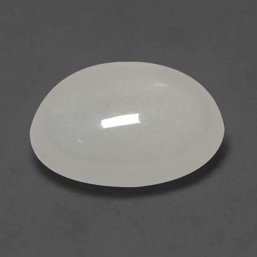 2.43克拉天然白色月光石，椭圆形切割，10.1×8毫米，半透明