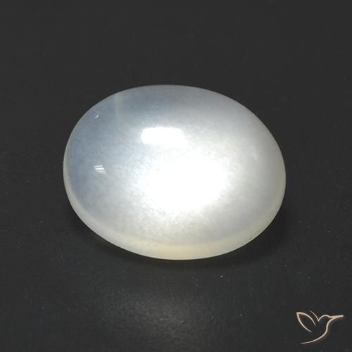2.33ct 天然 半透明白色 月长石, 椭圆形, 透明