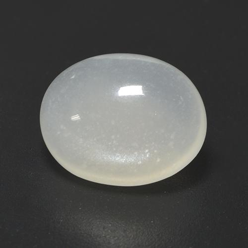 2.85克拉天然白色月光石，椭圆形切割，10.8×8.7毫米，半透明