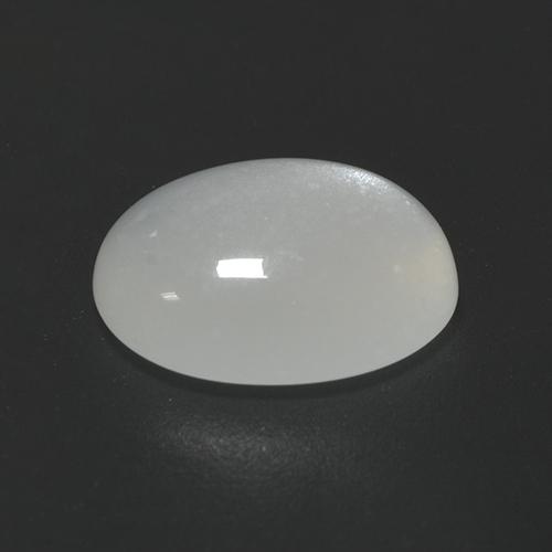 2.85克拉天然白色月光石，椭圆形切割，10.8×8.7毫米，半透明