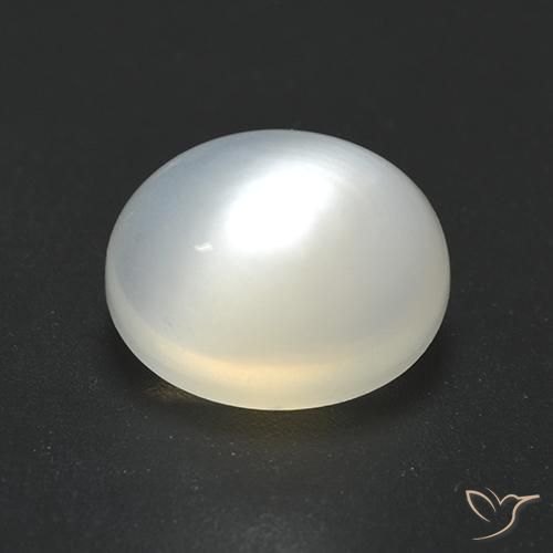 2.51ct 天然 暖白 月长石, 椭圆形, 半透明