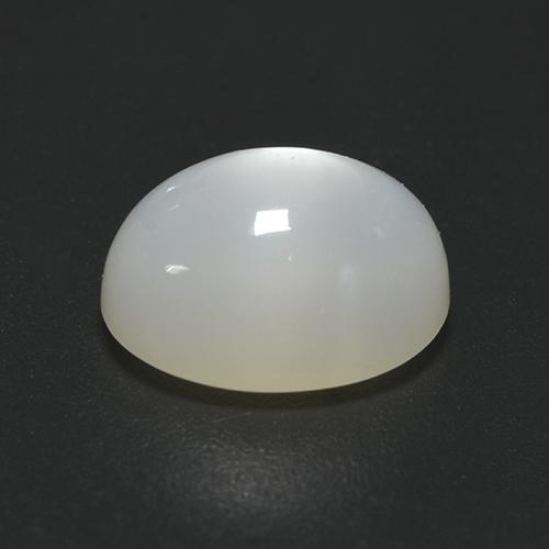 2.19克拉天然白色月光石，椭圆形切割，9.1×7毫米，半透明