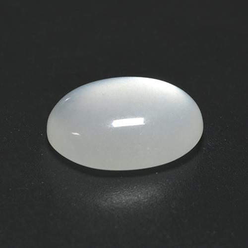 2.25克拉天然白色月光石，椭圆形切割，10.2×7.9毫米，半透明