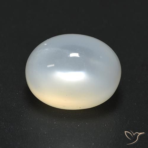 2.40ct 天然 半透明白色 月长石, 椭圆形, 半透明