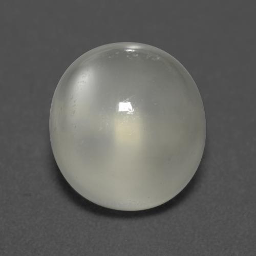 5.26克拉天然白色月光石，椭圆形切割，10.7×10毫米，透明