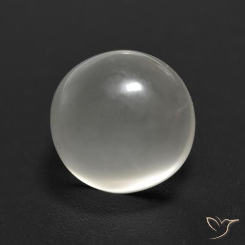 2.27ct 天然 暖白 月长石, 圆形的, 透明