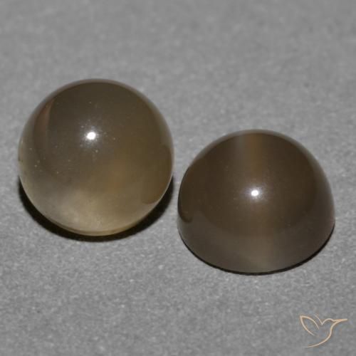 1.21克拉天然月长石，圆形的，半透明
