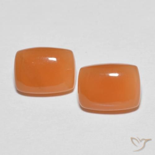 2.58ctw 天然 中橙 月长石, 软垫, 半透明
