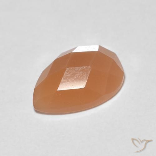0.93克拉天然月长石，梨形，透明