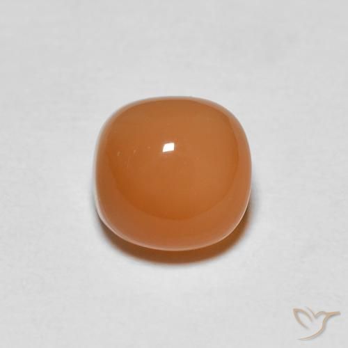 1.29ct 天然 暖杏橙 月长石, 软垫, 半透明