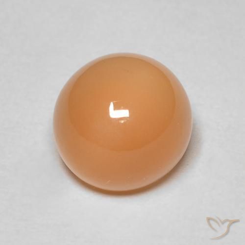 1.92ct 天然 哈密瓜橙 月长石, 圆形的, 半透明