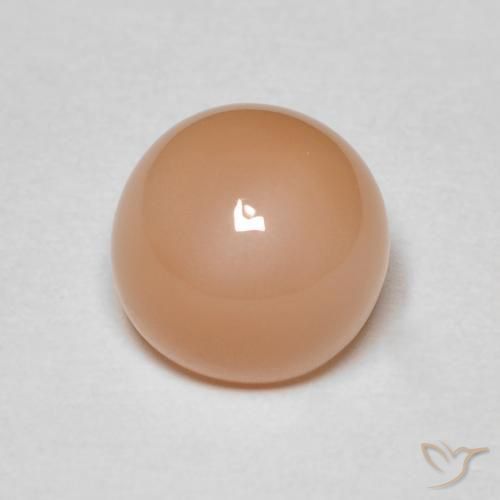2.04ct 天然 Medium Light-Orange 月长石, 圆形的, 不透明