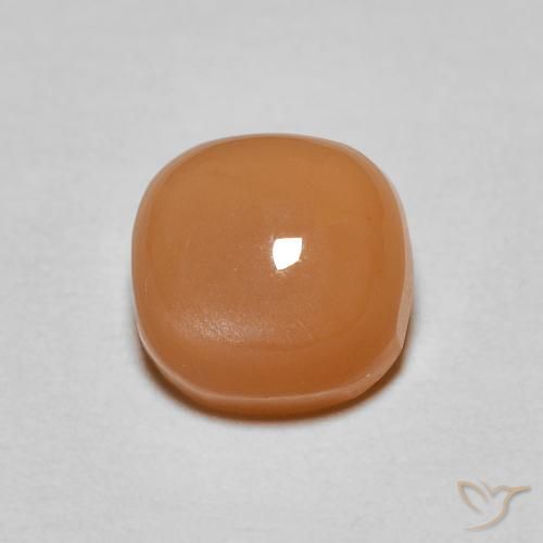1.13ct 天然 暖杏橙 月长石, 软垫, 半透明
