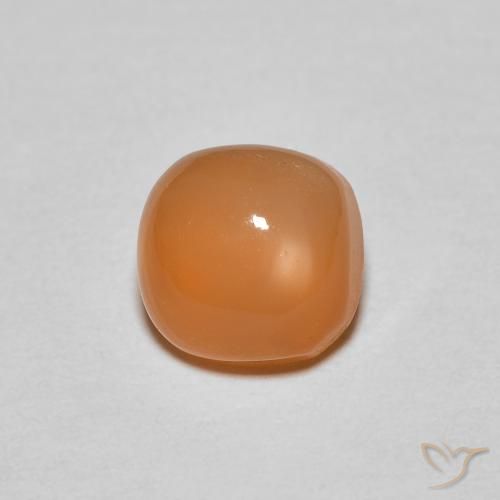1.18ct 天然 暖杏橙 月长石, 软垫, 半透明