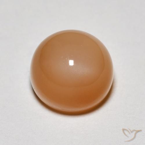 1.91ct 天然 中橙 月长石, 圆形的, 半透明