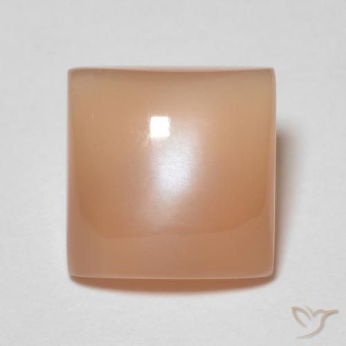 1.87ct 天然 哈密瓜橙 月长石, 正方形, 透明