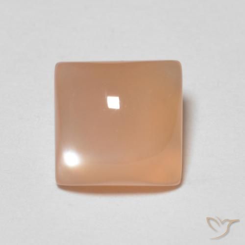 1.14ct 天然 哈密瓜橙 月长石, 正方形, 透明