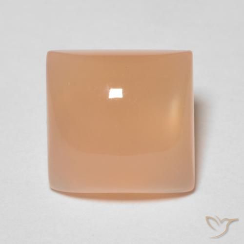 1.76ct 天然 哈密瓜橙 月长石, 正方形, 透明