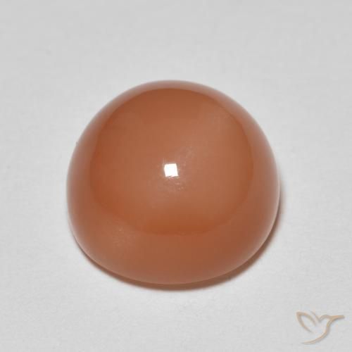 5.21克拉天然月长石，圆形的，半透明