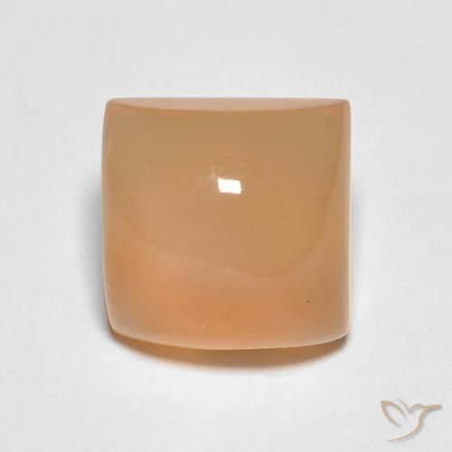 2.13ct 天然 桃橙色 月长石, 正方形, 半透明