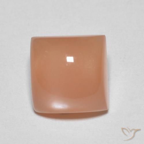 1.85ct 天然 桃橙色 月长石, 正方形, 半透明