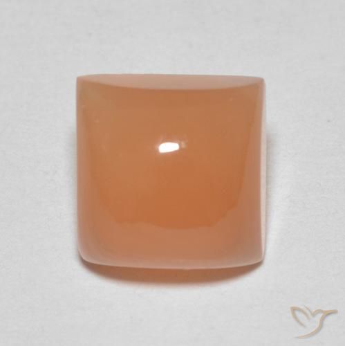 2.11ct 天然 浅红橙色 月长石, 正方形, 半透明