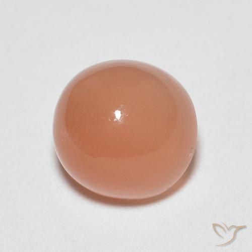 1.23ct 天然 中橙 月长石, 圆形的, 半透明