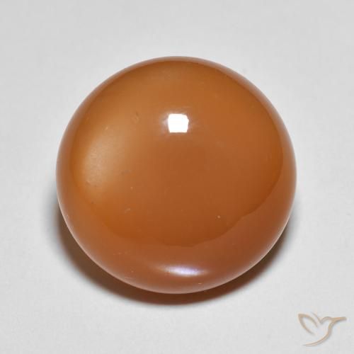 8.99ct 天然 中橙 月长石, 圆形的, 半透明