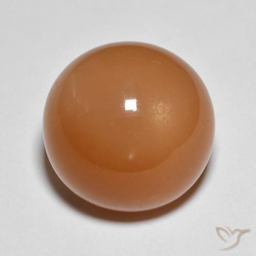 11.91ct 天然 中橙 月长石, 圆形的, 半透明