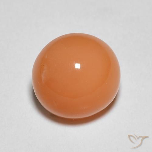 1.40ct 天然 浅橙色 月长石, 圆形的, 半透明
