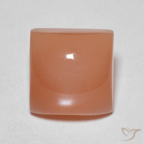 2.17ct 天然 桃橙色 月长石, 正方形, 半透明